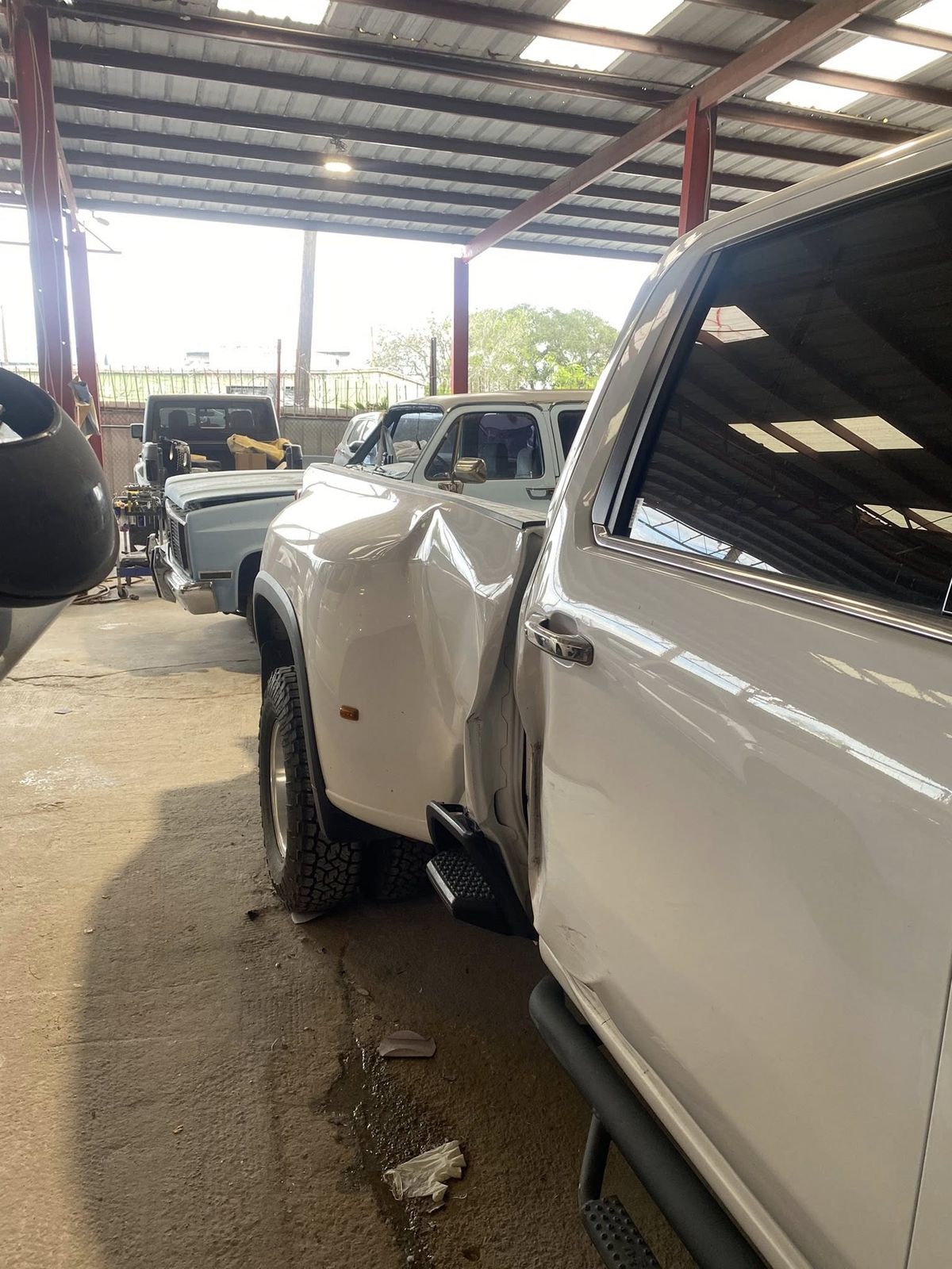 Before - Huge Truck Dent Repair