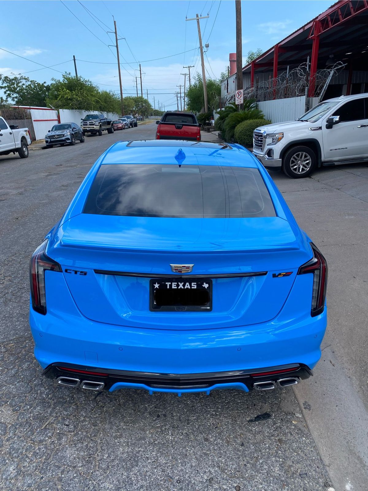 Before - CT5 V Spoiler Painted Black